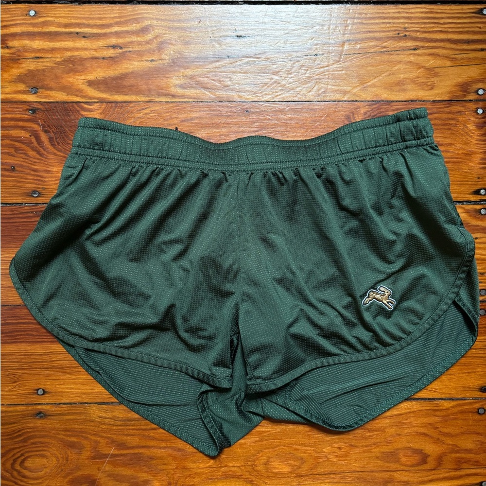 Tracksmith Dark Green Athletic Shorts